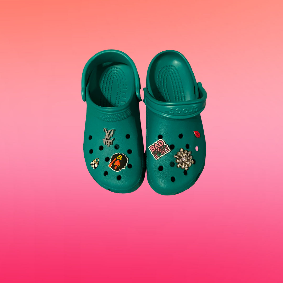 Custom Crocs 4 (Women's SIZE 9) Dark Teal – The Curvy Girl in the