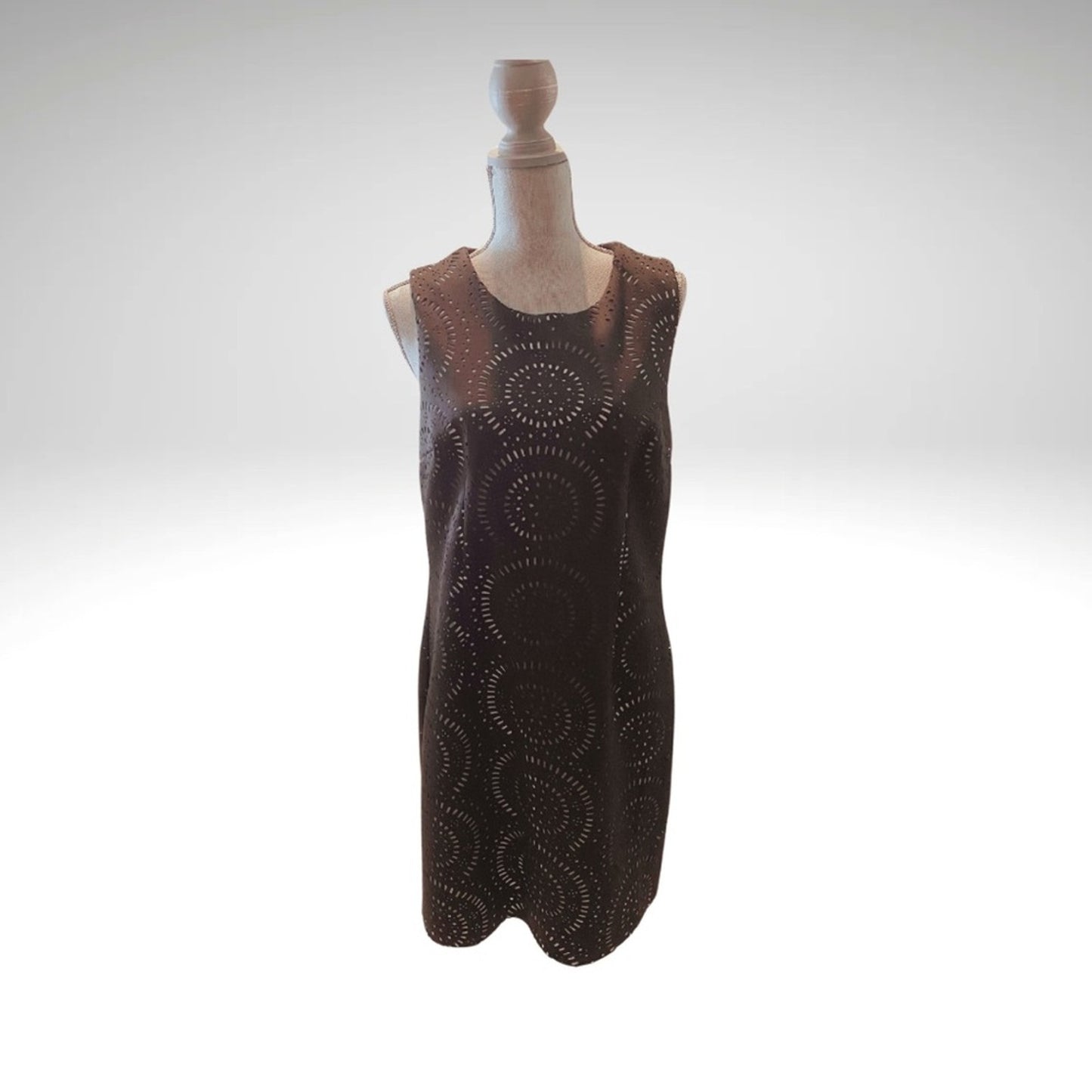 DEX Black Cutout Pattern Sheath Dress