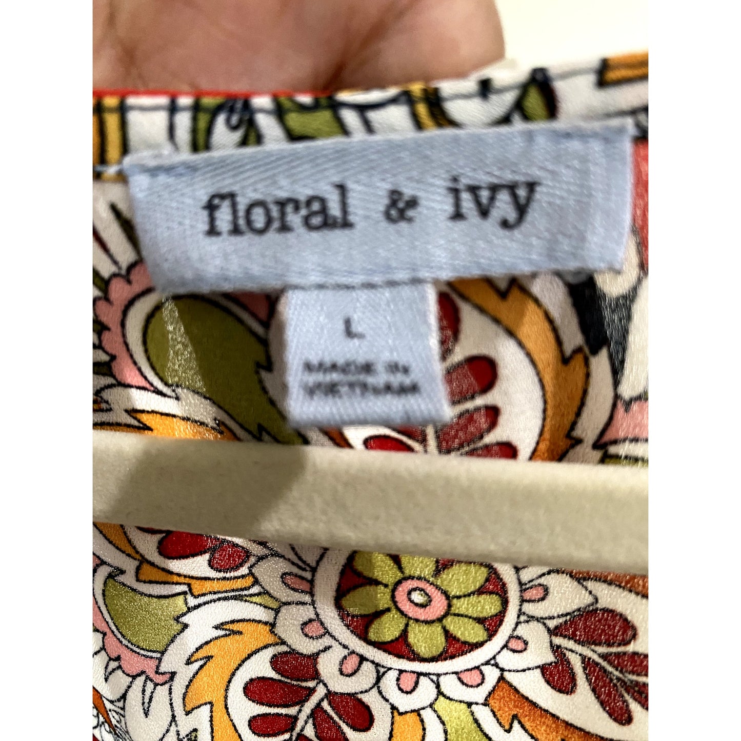 Floral & Ivy Multicolored Blouse - Size Large (EUC)