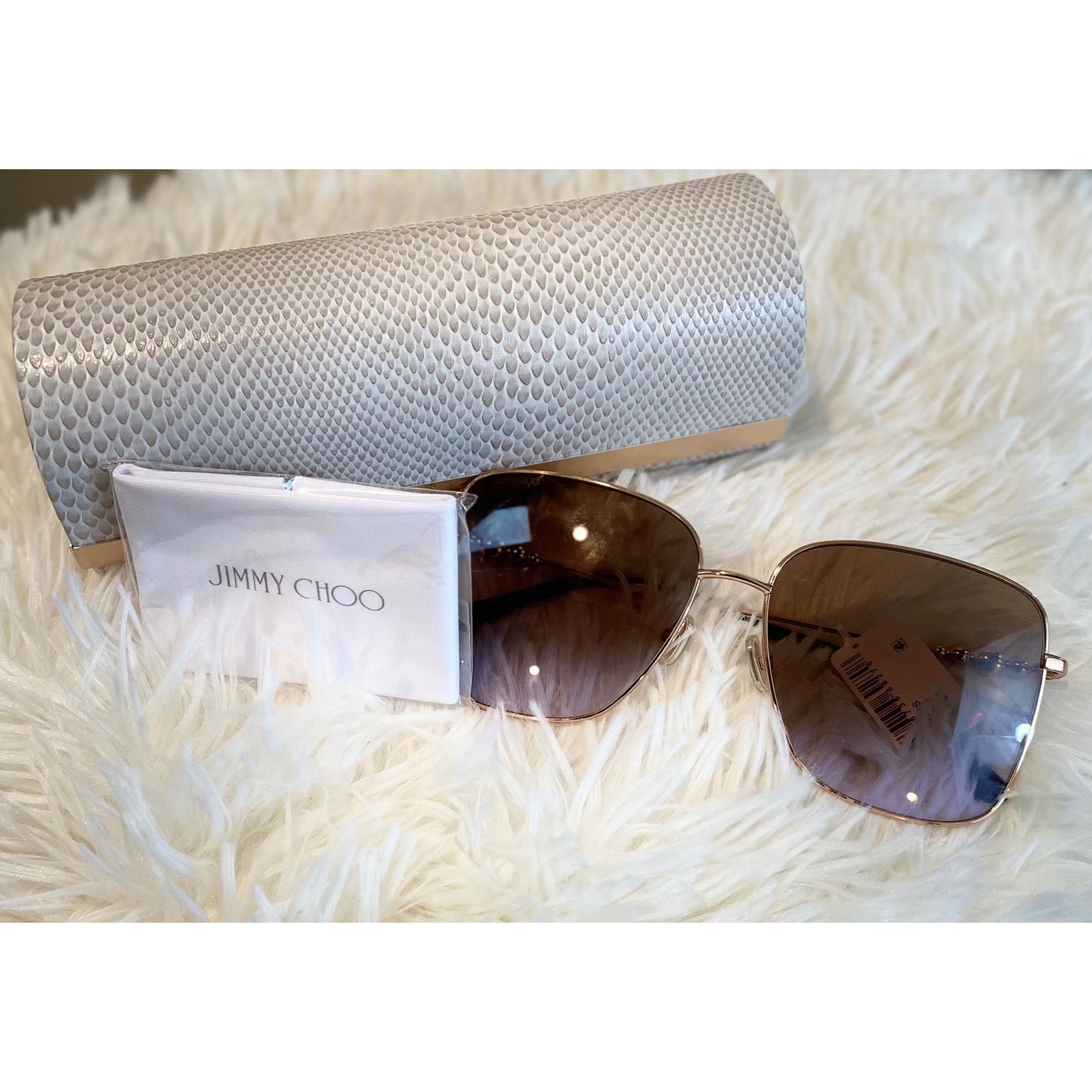 Jimmy Choo Hester Metal Square Framed Sunglasses