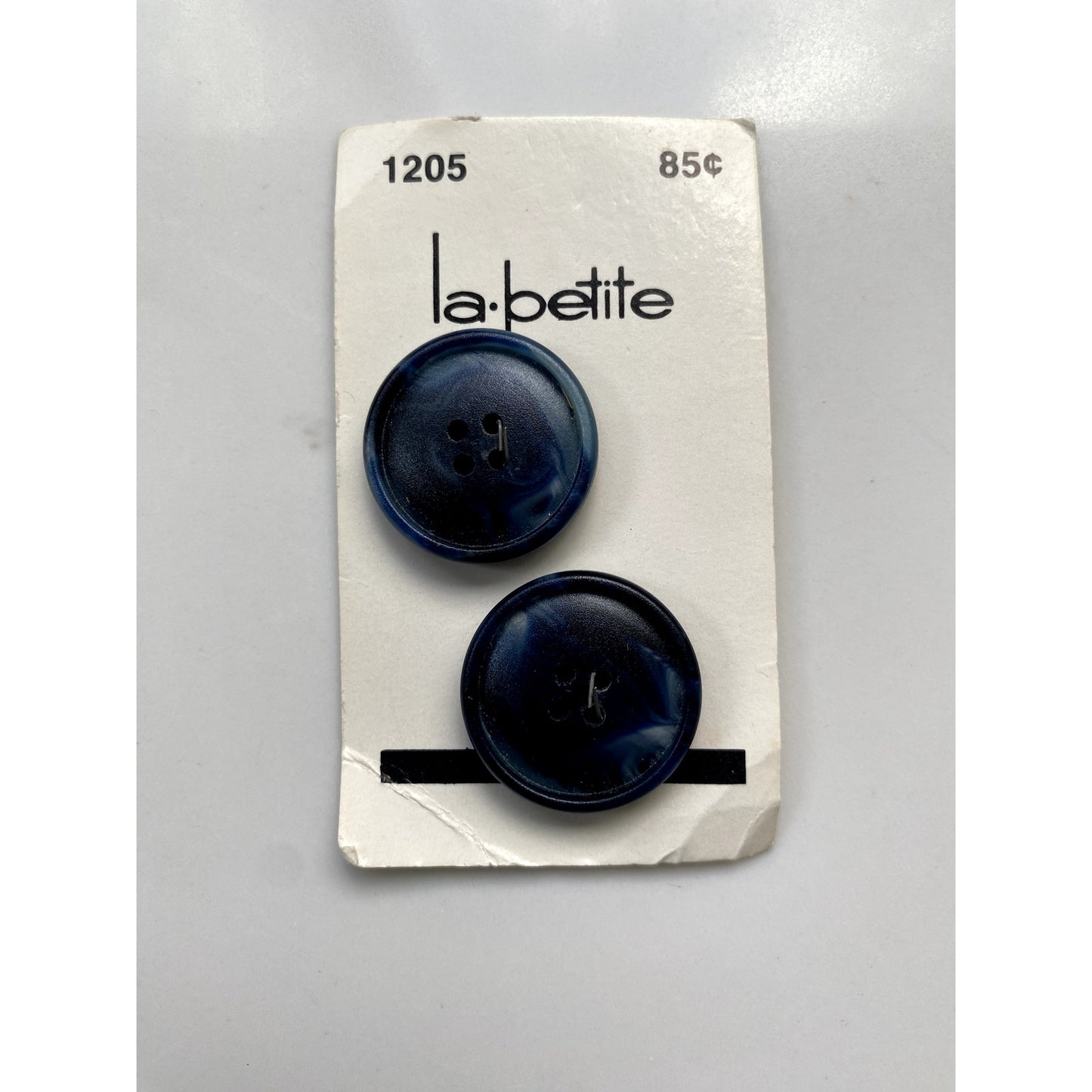 La Petite Blue Marble Buttons - Vintage