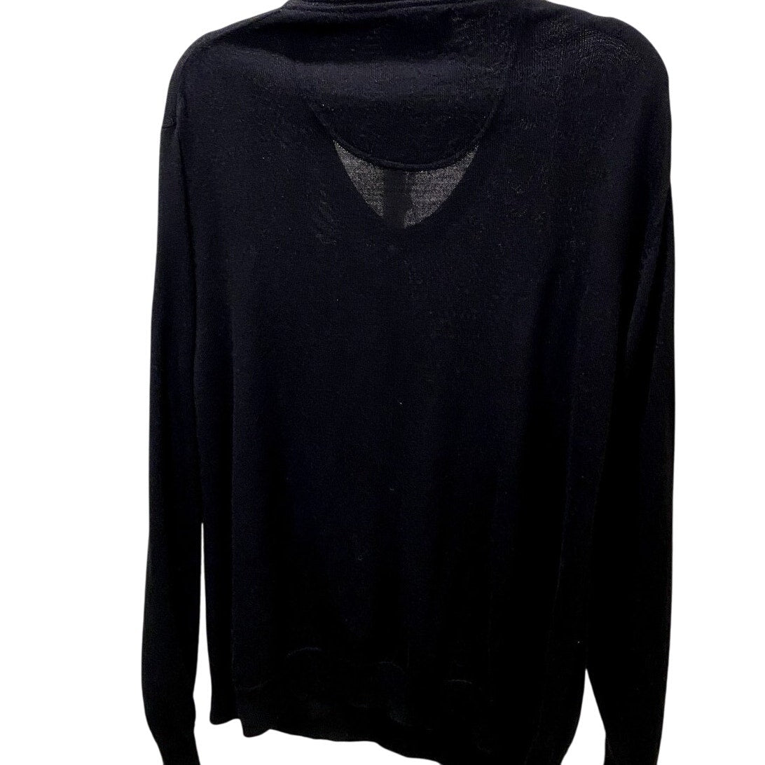 Club Room Black Merino Wool V-neck Sweater - Size XXL (EUC)