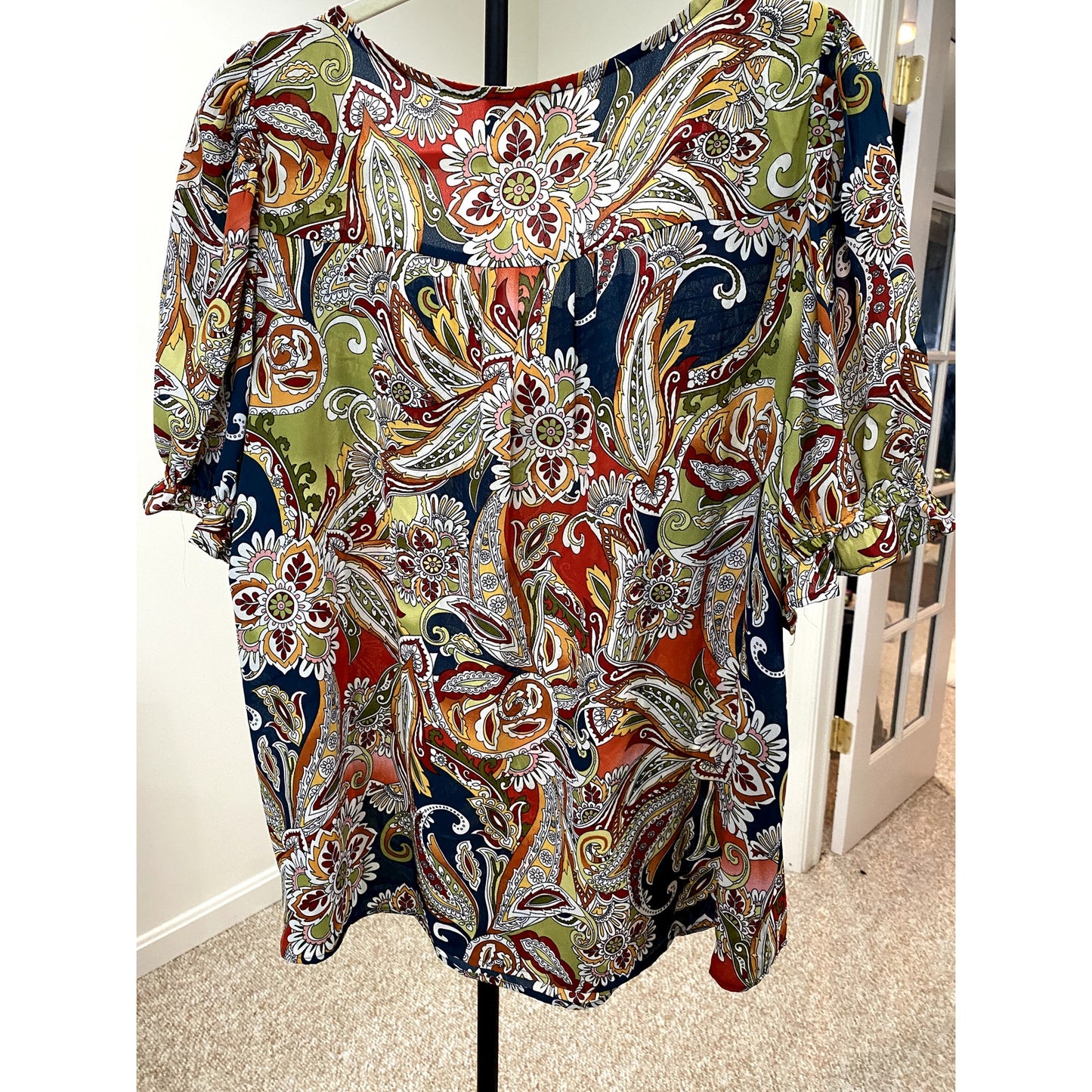 Floral & Ivy Multicolored Blouse - Size Large (EUC)