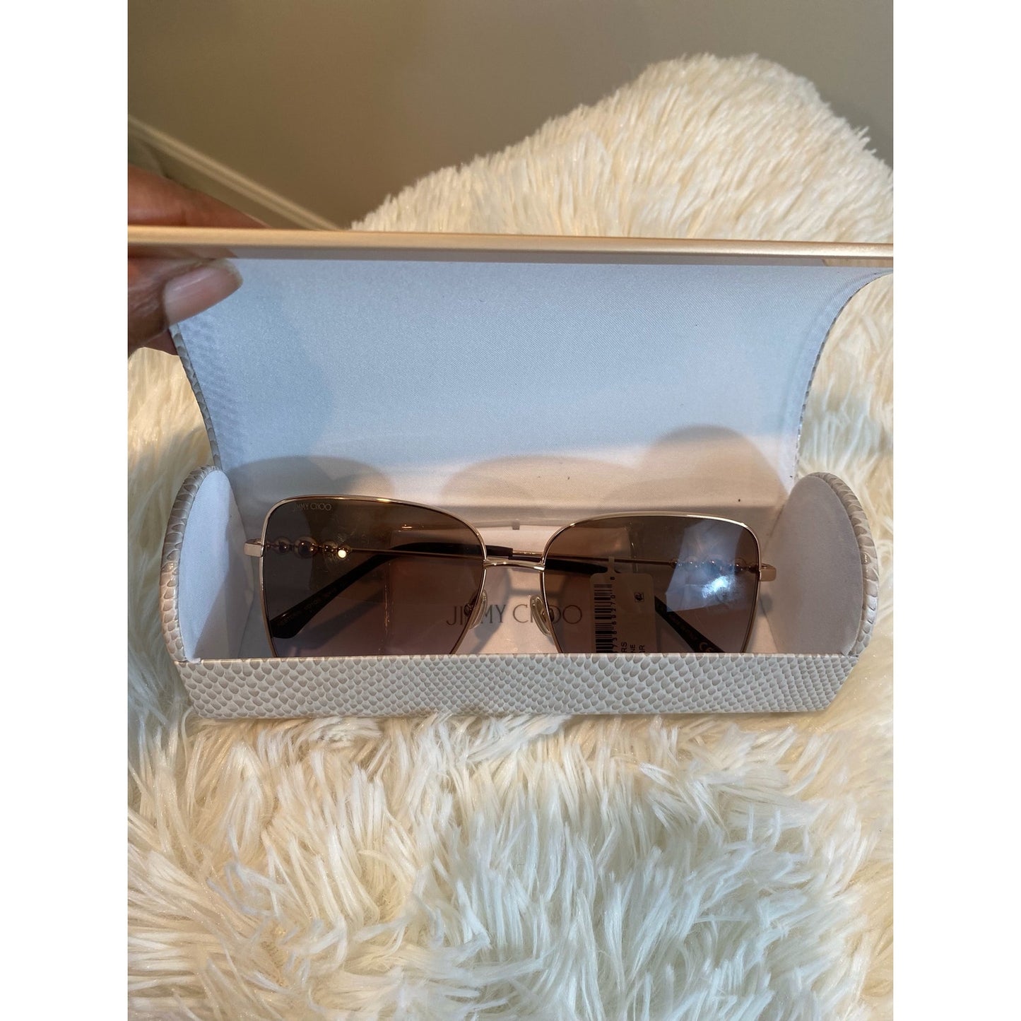 Jimmy Choo Hester Metal Square Framed Sunglasses