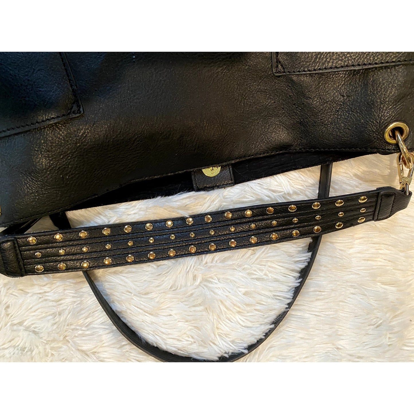 Steve Madden Black Vegan Leather Purse - Sz. OS (GUC)