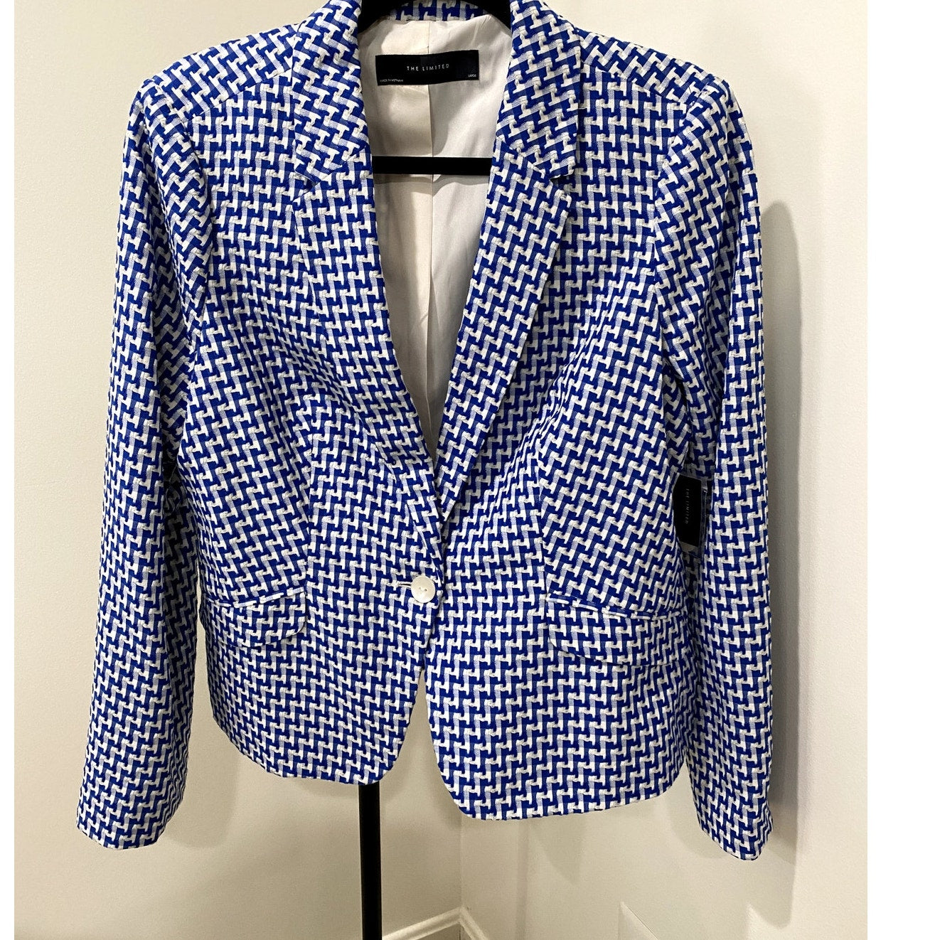 The Limited Blue/White Blazer - Size Large (NWT)