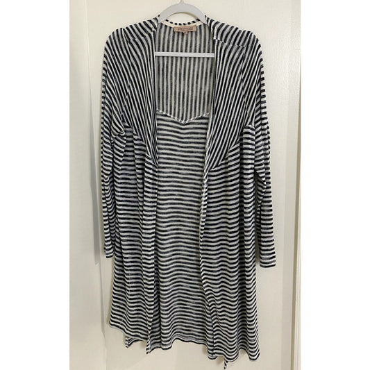 Philosophy Woman Gray Striped Open Cardigan - Size 0X (EUC)