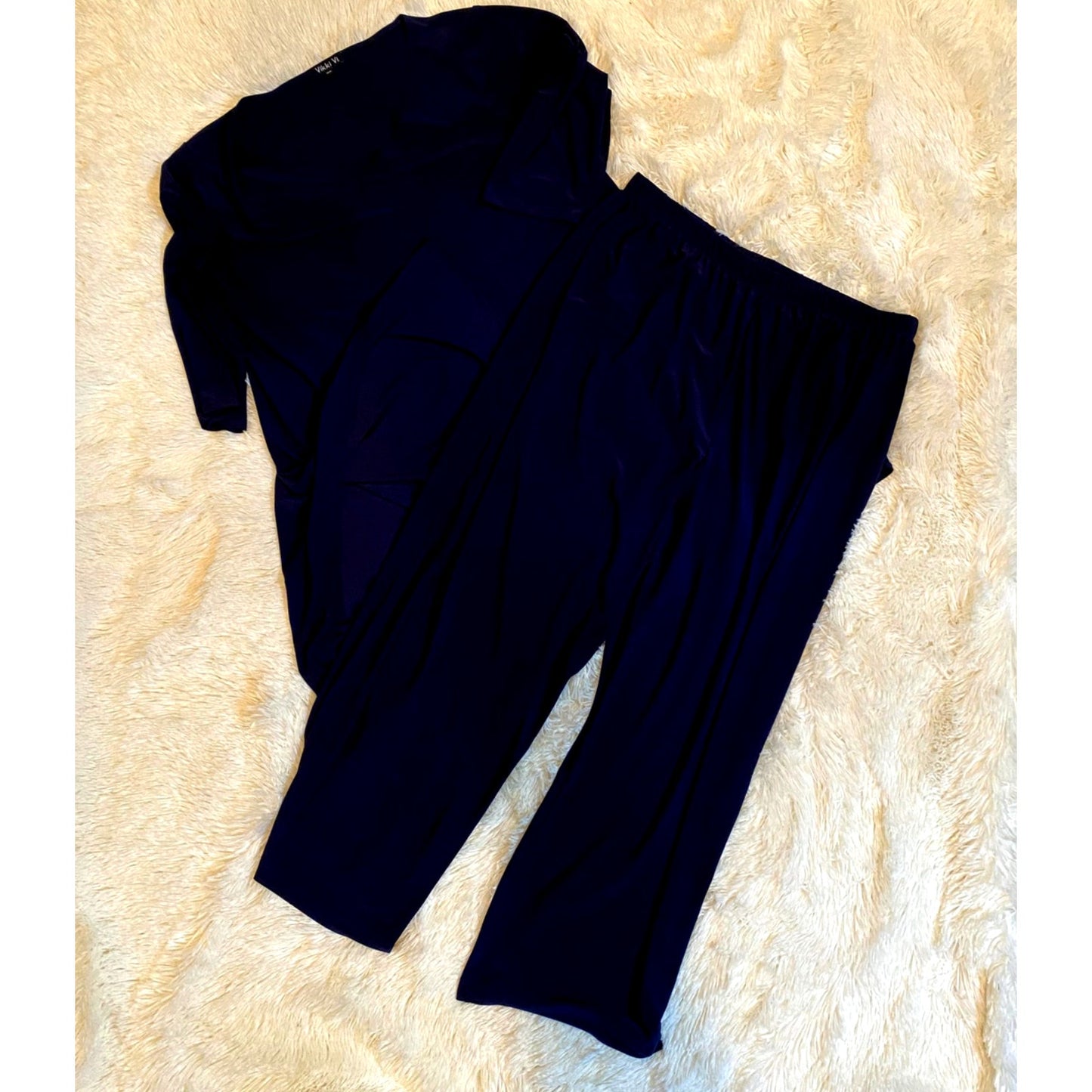 Vikki Vi  2 Piece Blue Pant Set - Sz. 0X/1X (EUC)