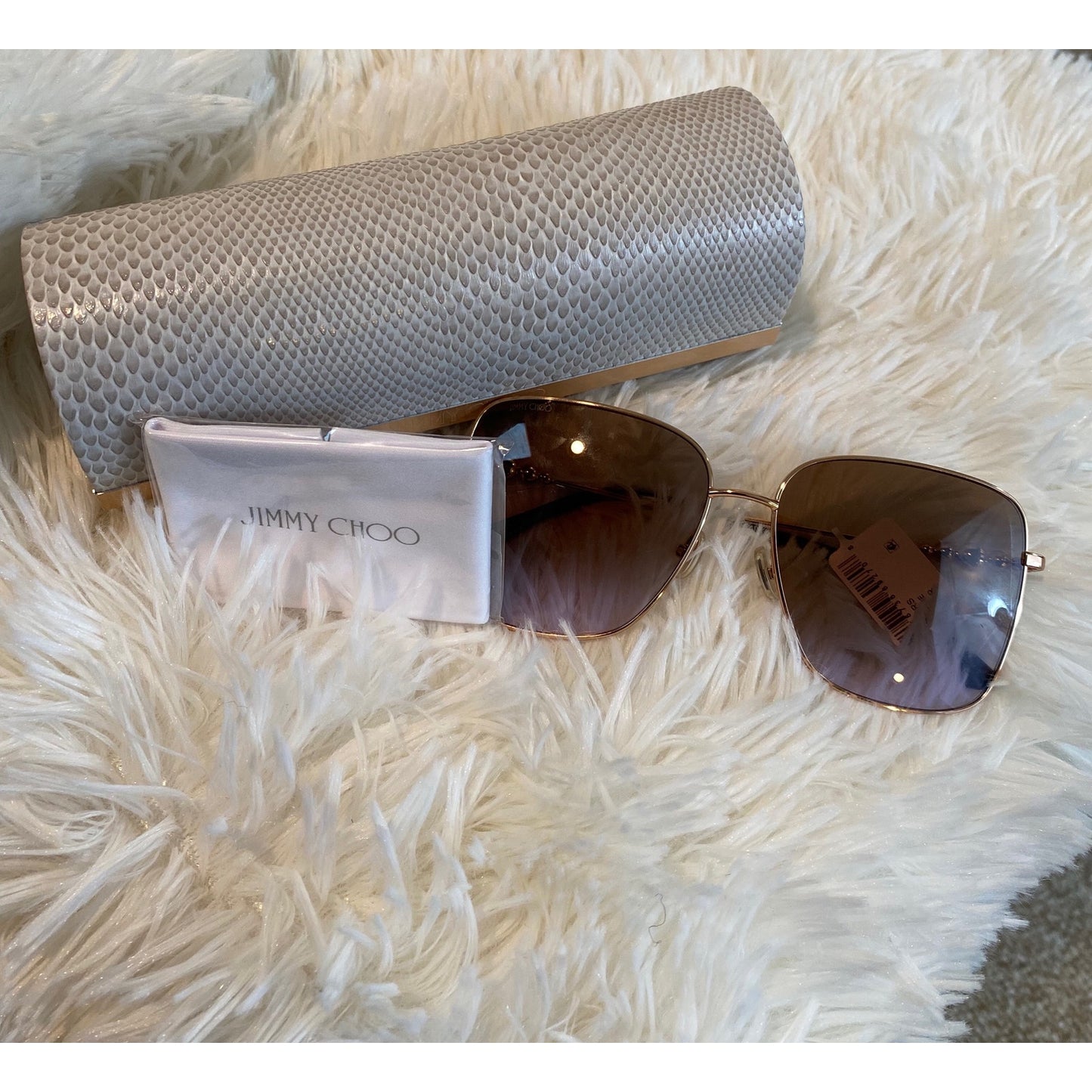 Jimmy Choo Hester Metal Square Framed Sunglasses