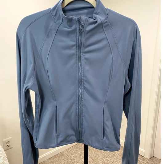 Yogalicious Ultra Soft Lightweight Lux Baby Blue Jacket - Size Large (EUC)