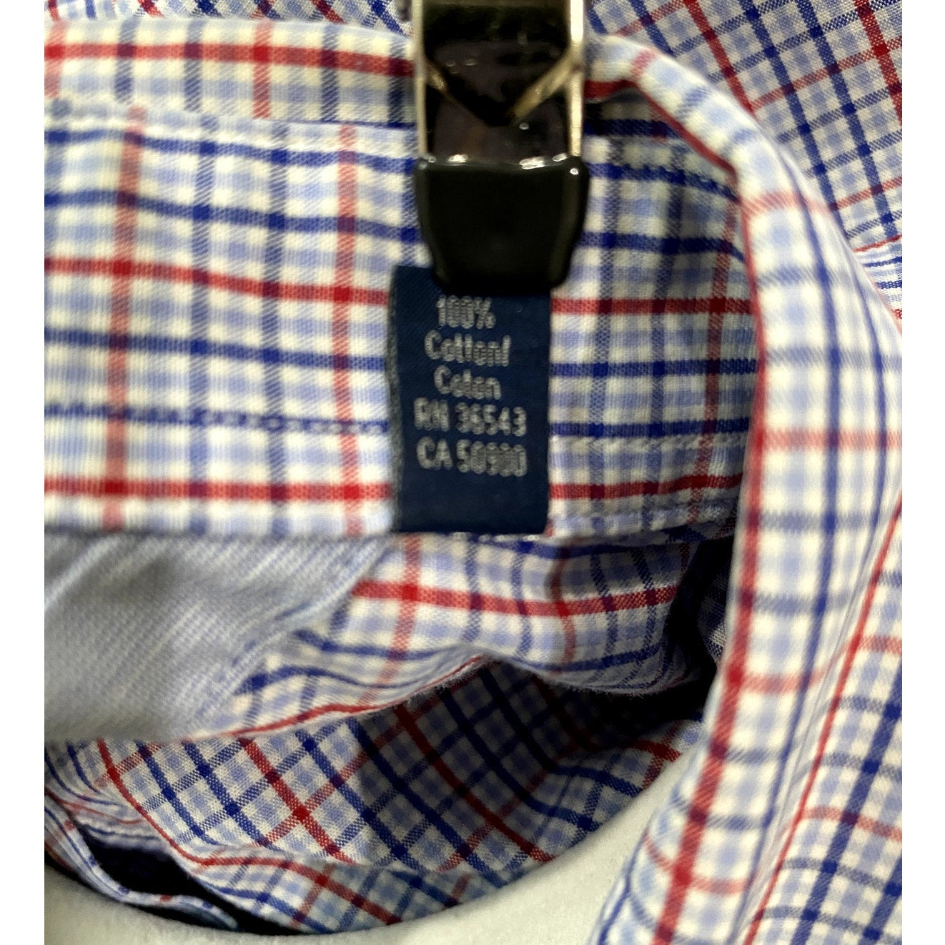 Tommy Hilfiger Plaid Casual Button Down Shirt - Sz. 34 - 35 (EUC)