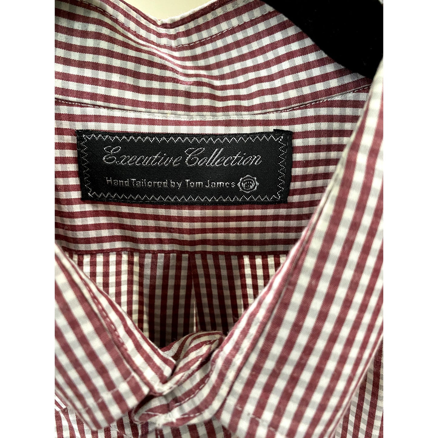 Tom Jones Corporate Image Red/Beige Gingham Button Down Shirt - 2XL