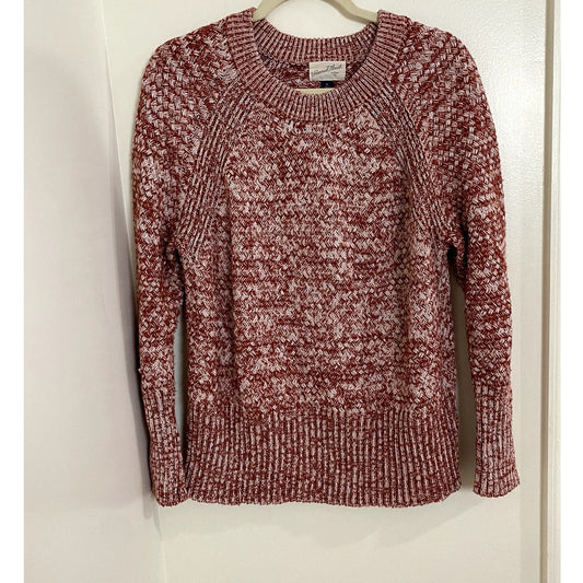 Universal Thread Rust Red (Cranberry) & White Sweater - Sz. XL (EUC)