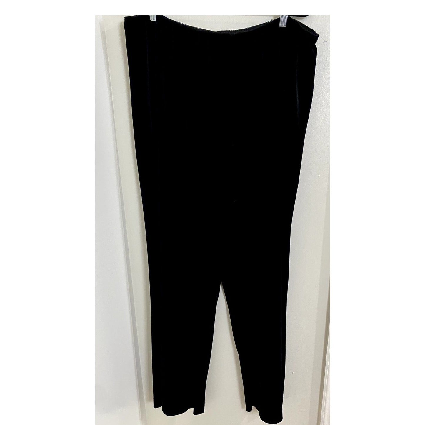 Alex Evenings Black Velvet Straight Leg Pants - Sz. 3X (NWT)