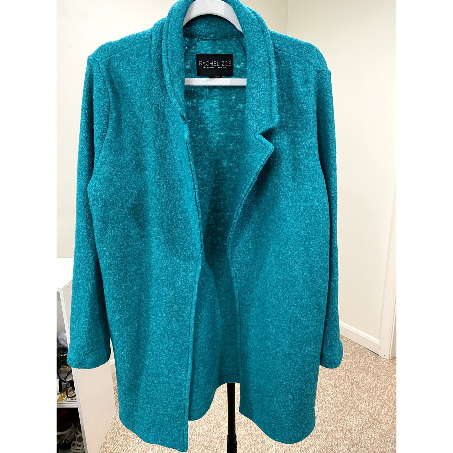 Rachel Zoe Teal Wool Blend Open Jacket  - Size M (EUC)